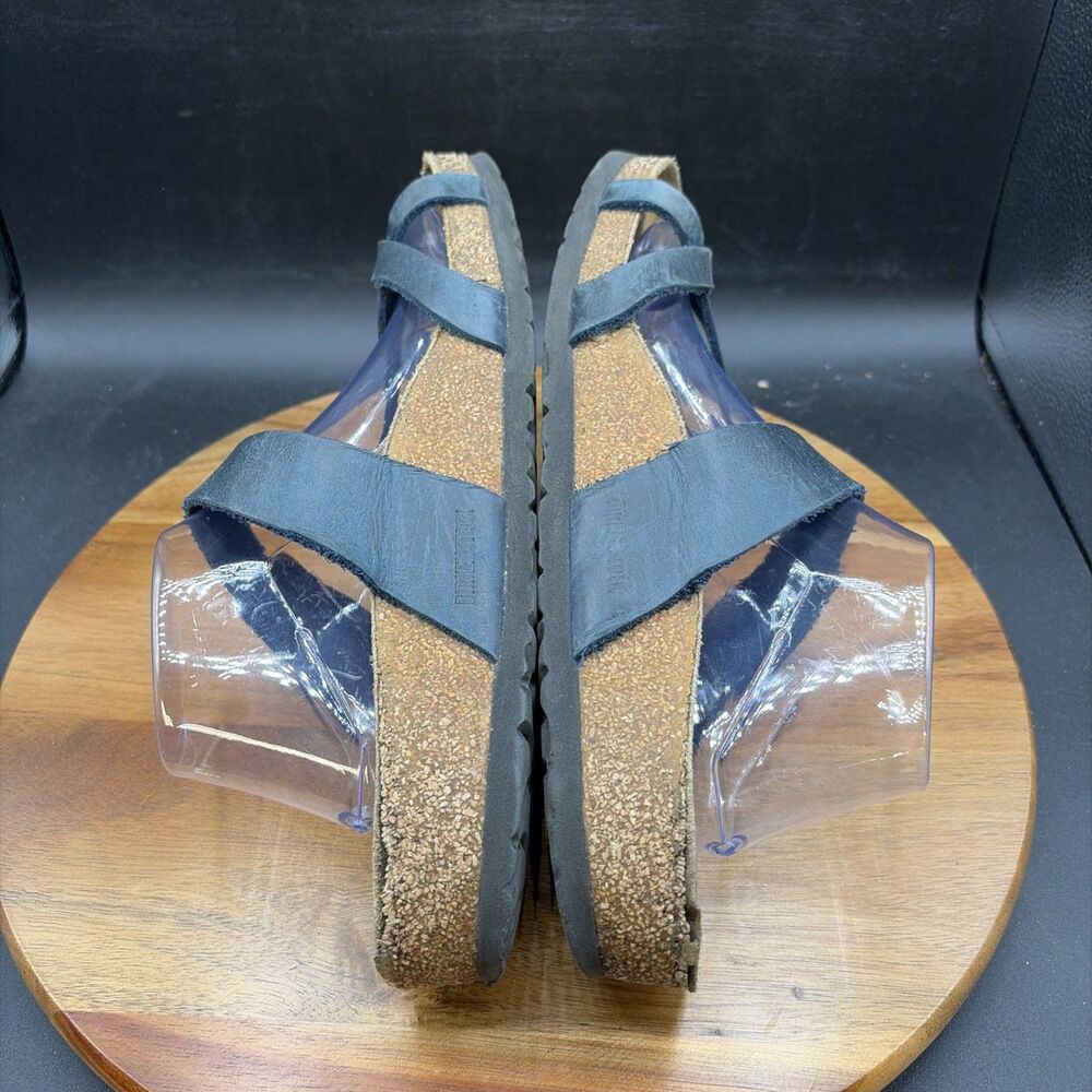 Birkenstock Mayari Womens Size 10 Sandals Navy Blue Toe Loop Comfort Shoes - Picture 6 of 9